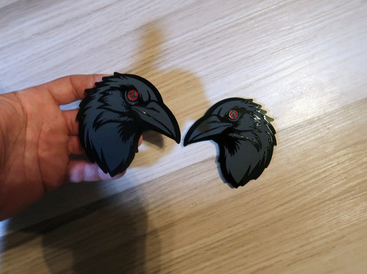 Itachi's Crow fender badges. Includes 2