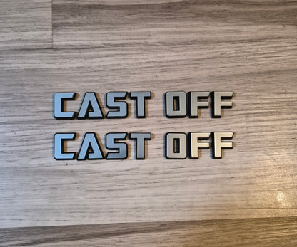 Cast Off Custom Badges.
