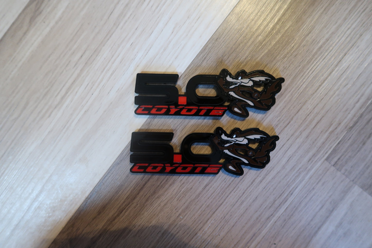 5.0 Coyote fender badges. Includes 2.