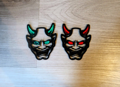 Oni Mask Badge. Includes 2
