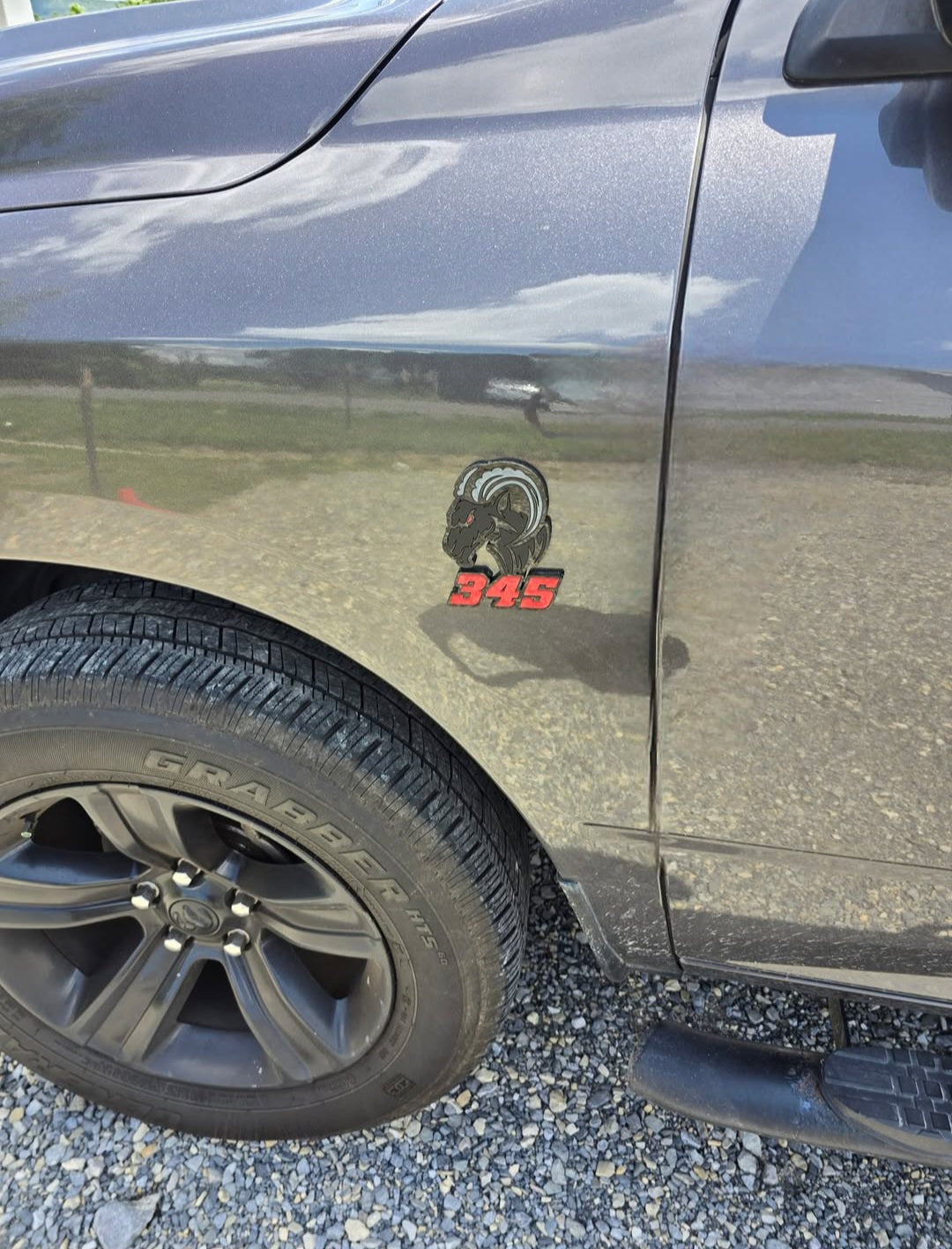 345,392 Agressive Ram Fender badges. Includes 2.