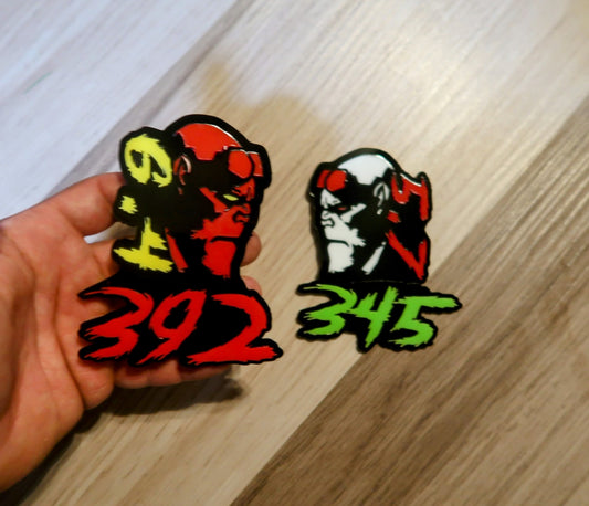 Inspired Hellboy badges. Includes 2.