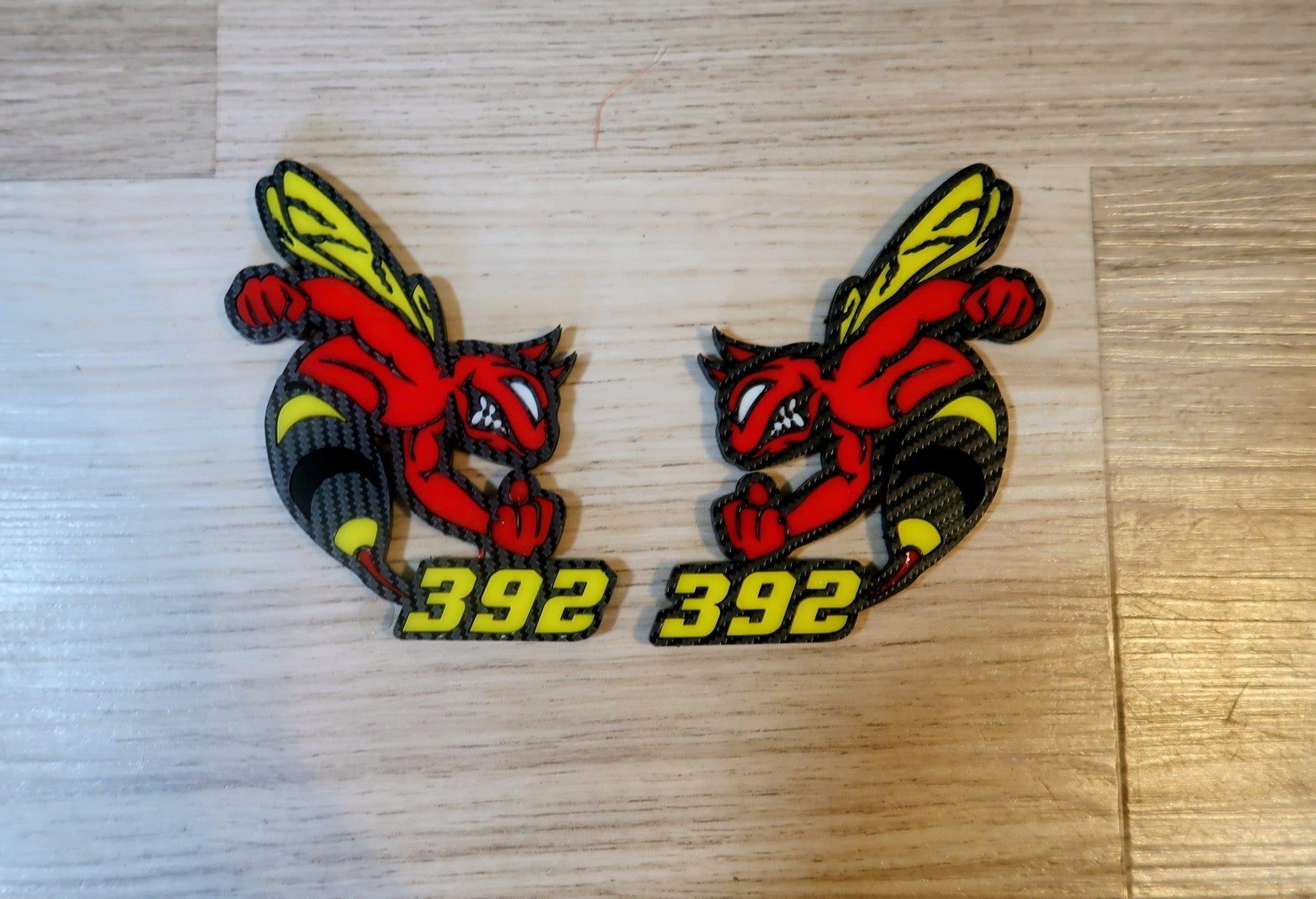 Devil 392, 345, or 426 fender badges. Includes 2. – Your Custom Badge
