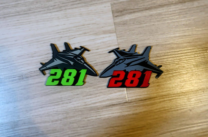 Fighter jet badges. Includes 2