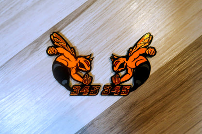 Devil 392, 345, or 426 fender badges. Includes 2.