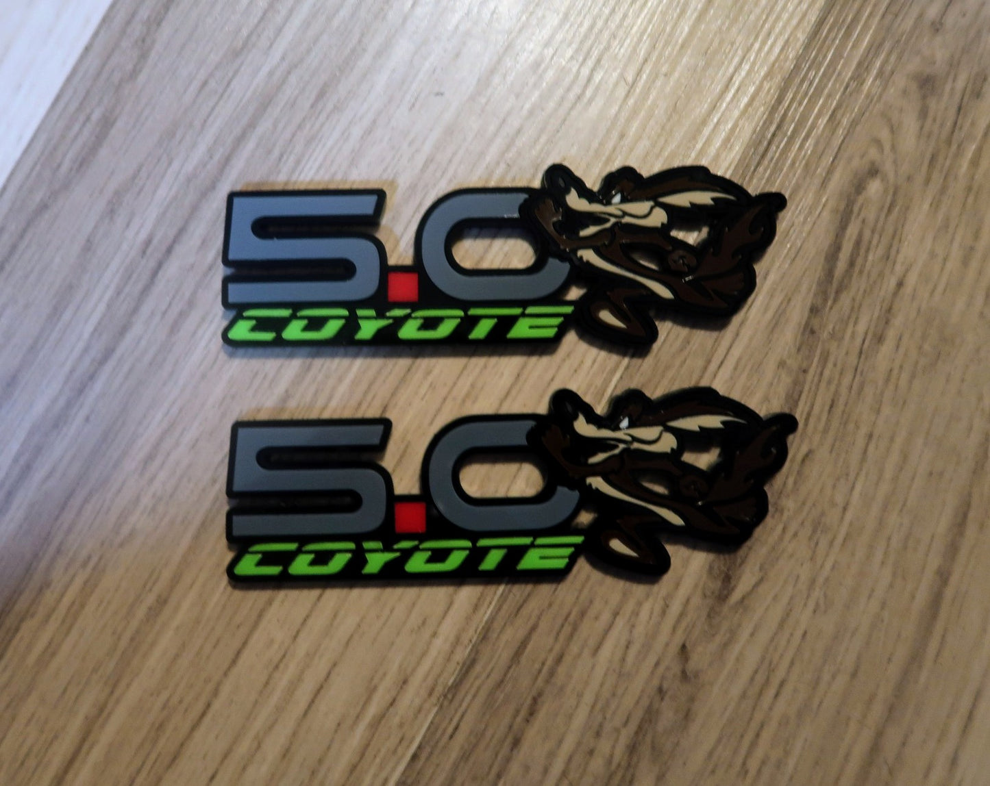 5.0 Coyote fender badges. Includes 2.