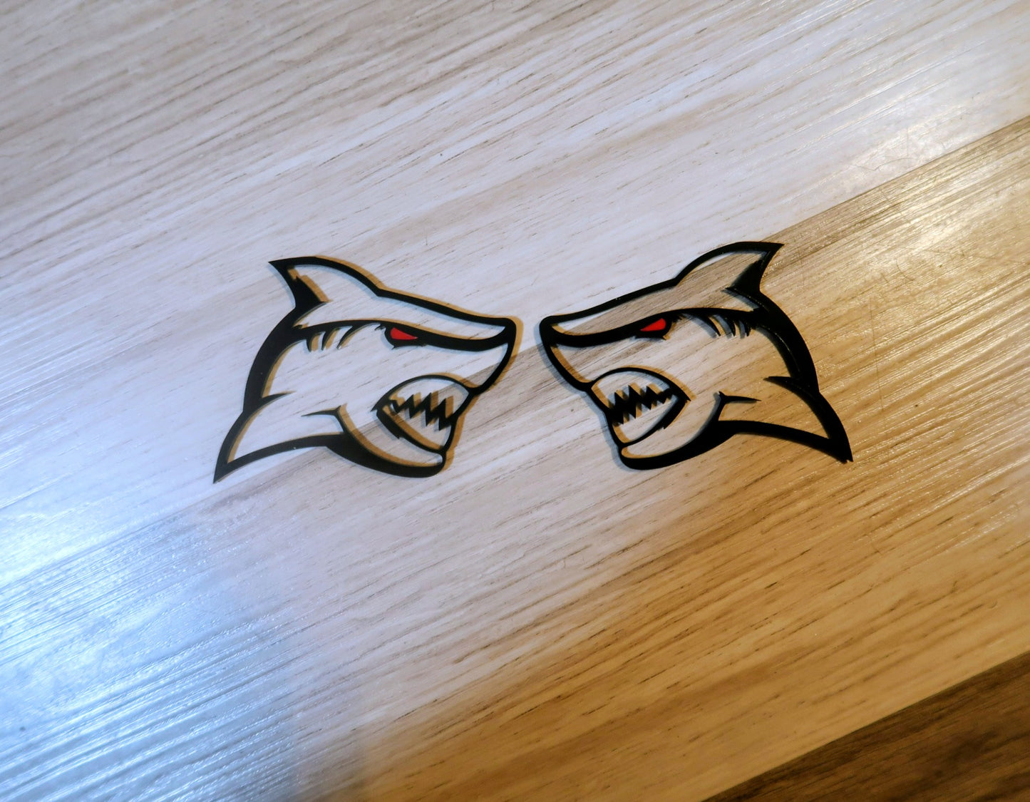 Great White Shark badges. Includes 2.