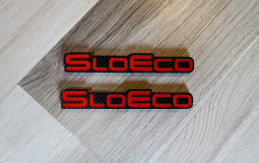 SloEco badges. Includes 2.