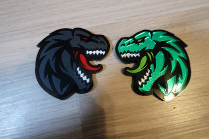 Godzilla fender badges. Includes 2