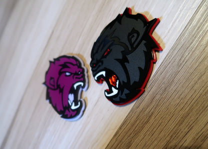 Sasquatch/Yeti badges. Includes 2