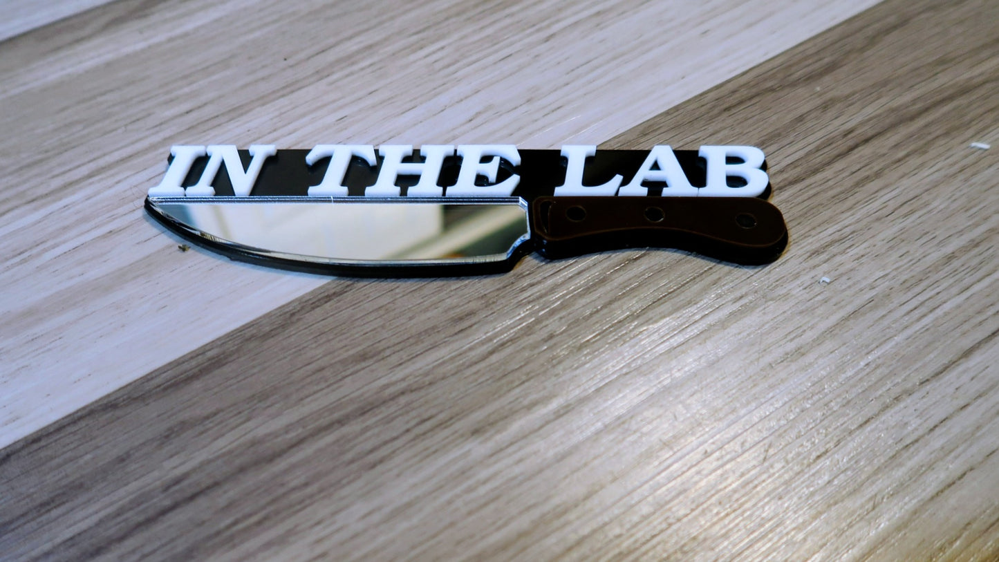 In The Lab badge. Includes 1