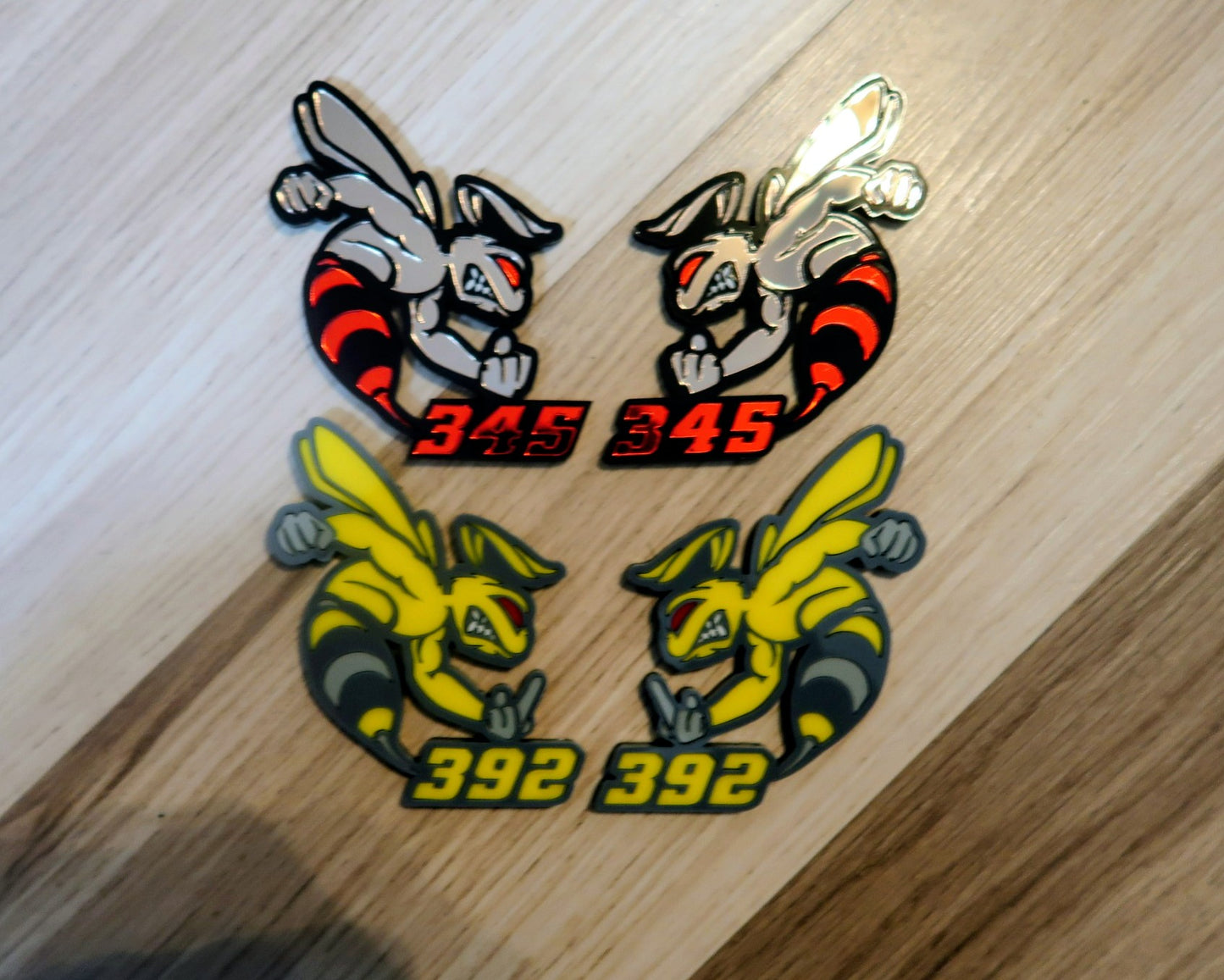 392 or 345 fender badges. Includes 2.