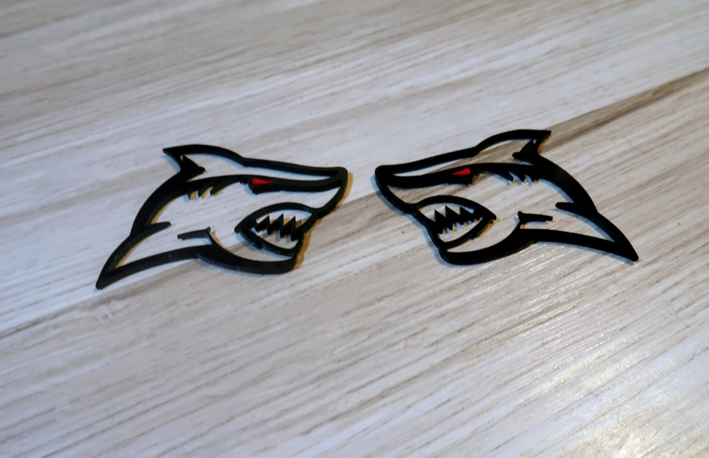 Great White Shark badges. Includes 2.