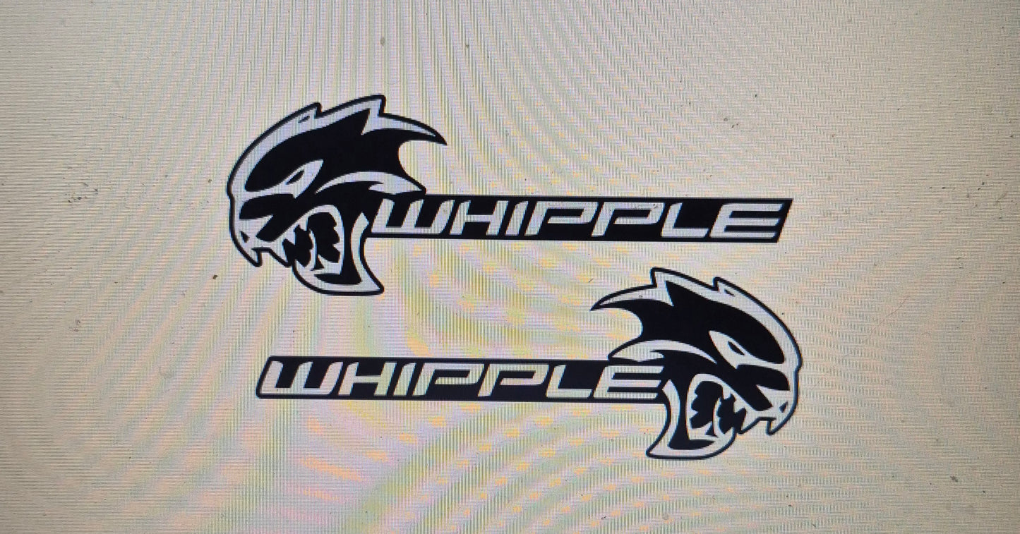 Custom Whipple badges. Includes 4
