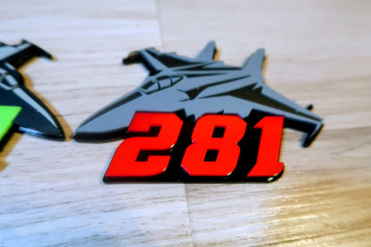 Fighter jet badges. Includes 2
