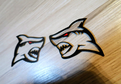 Great White Shark badges. Includes 2.