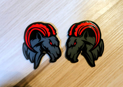 Agressive Ram Fender badges. Includes 2.