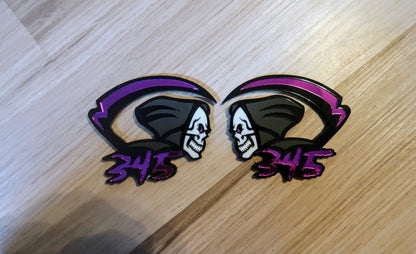 Grim Reaper badge. Includes 2.