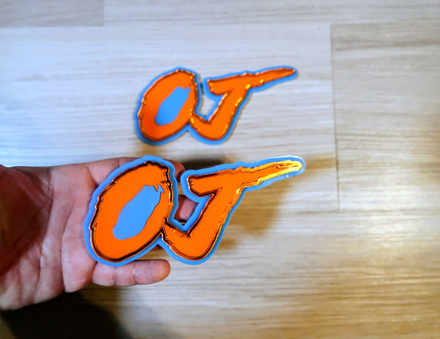 OJ badges. Includes 2