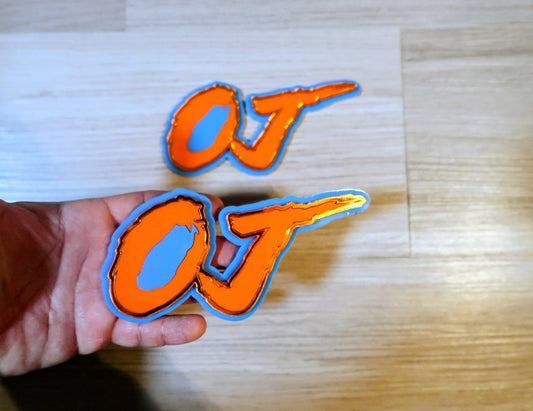 OJ badges. Includes 2