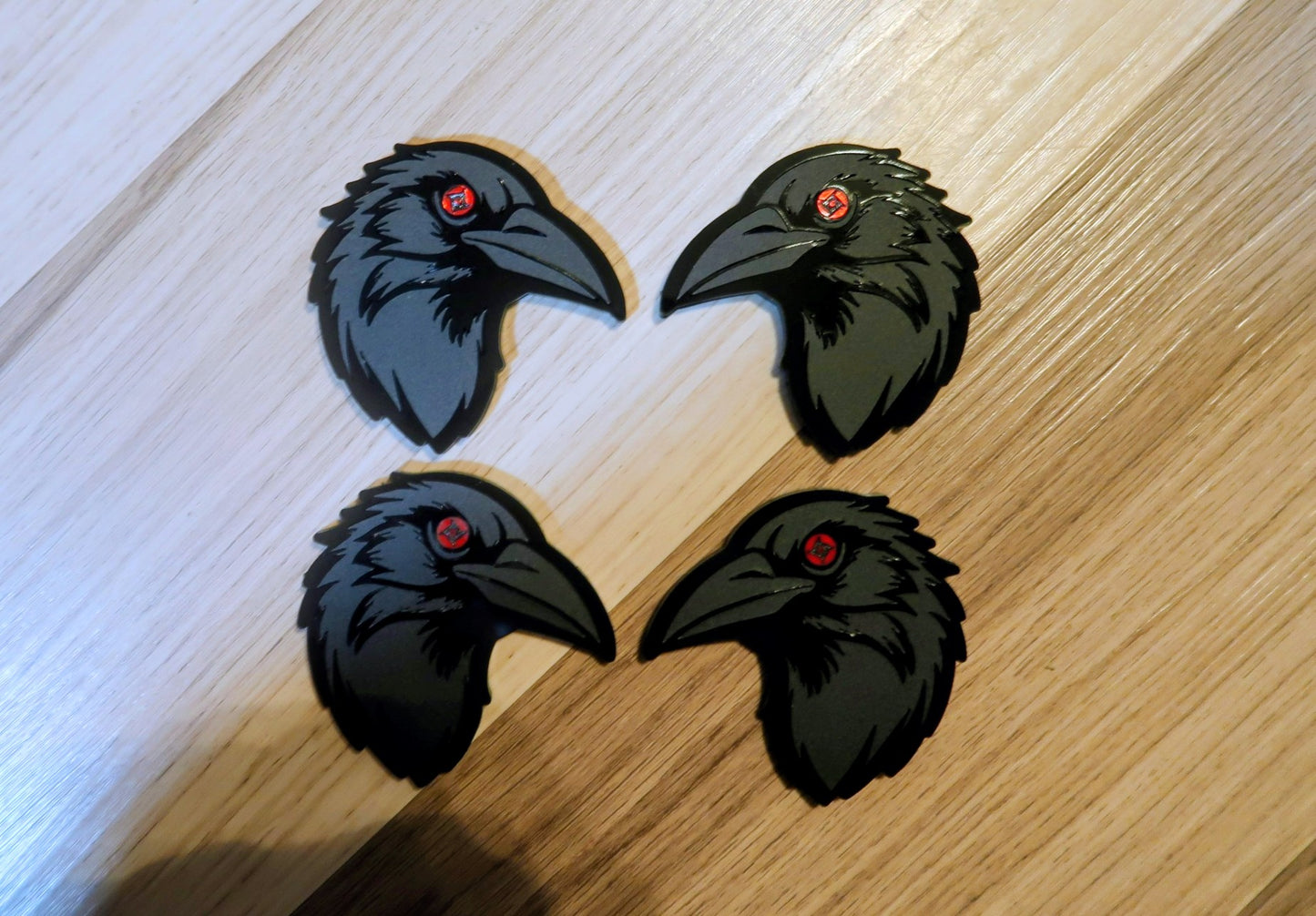 Itachi's Crow fender badges. Includes 2