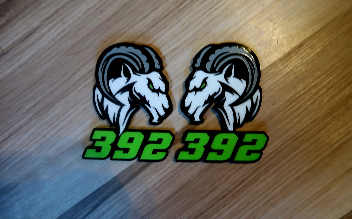 345,392 Agressive Ram Fender badges. Includes 2.