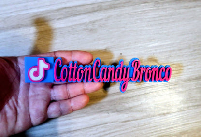 Custom TikTok, Instagram, facebook tag Badge