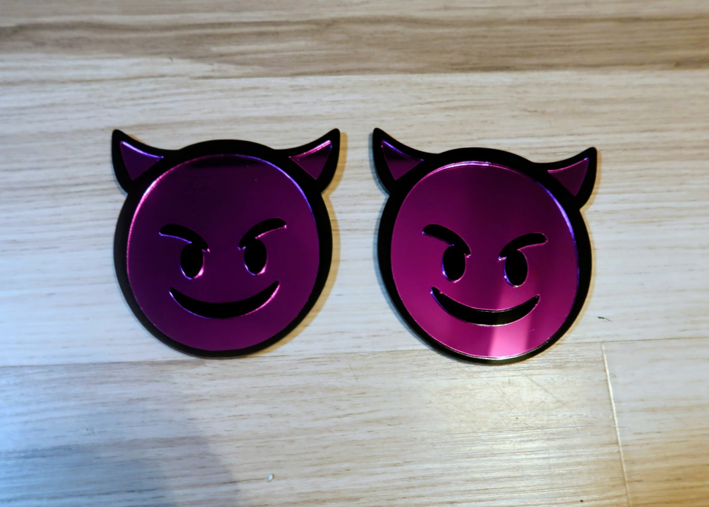 Devil Emoji badges. Includes 2