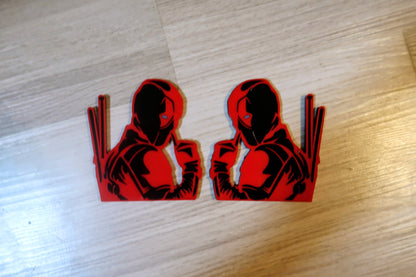 Inspired Deadpool Badges. Includes 2 badges