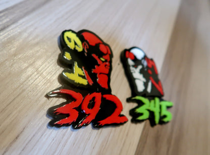 Inspired Hellboy badges. Includes 2.