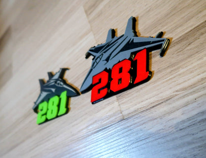 Fighter jet badges. Includes 2