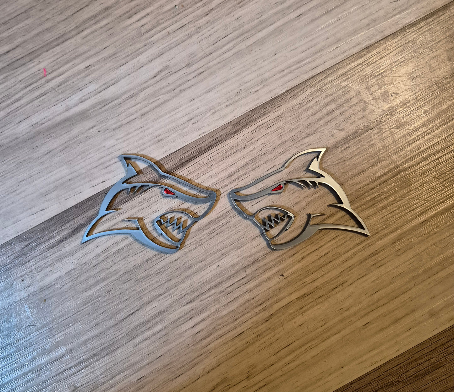 Great White Shark badges. Includes 2.