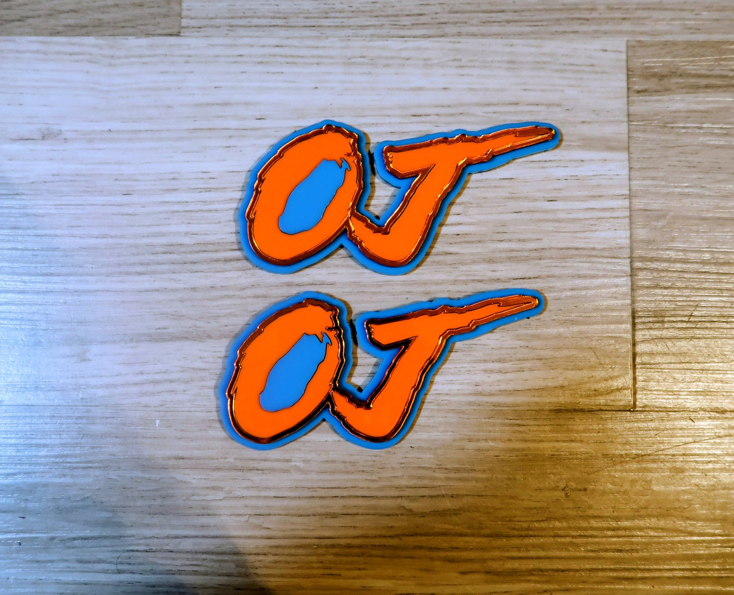 OJ badges. Includes 2