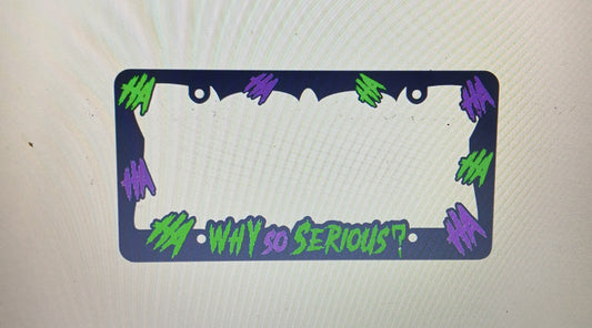 Carbon Why So Serious plate frame.