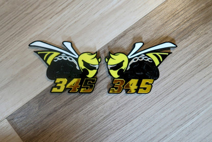 Racing Bee car badges, 392 or 345. Includes 2.
