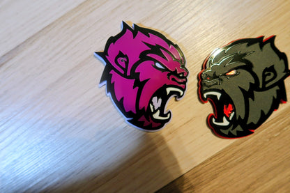 Sasquatch/Yeti badges. Includes 2