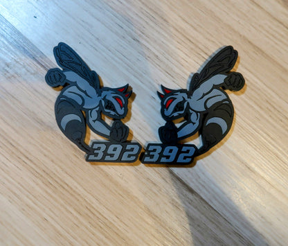 Devil 392, 345, or 426 fender badges. Includes 2.