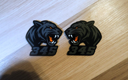 Aggresive Tiger badges. Includes 2.