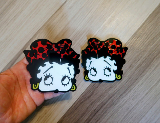 Inspired Boop car badge, includes 2.