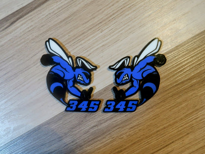 392 or 345 fender badges. Includes 2.