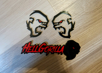 HellGorilla badge set. Includes 3.