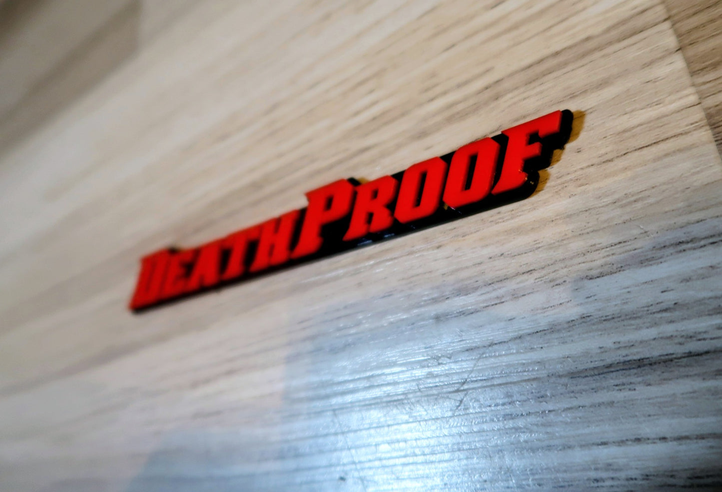 Death Proof badge. Includes 1