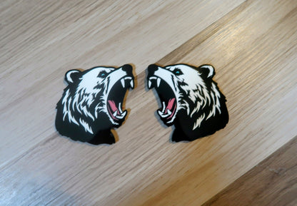 Grizzly Bear car badge. Includes 2.