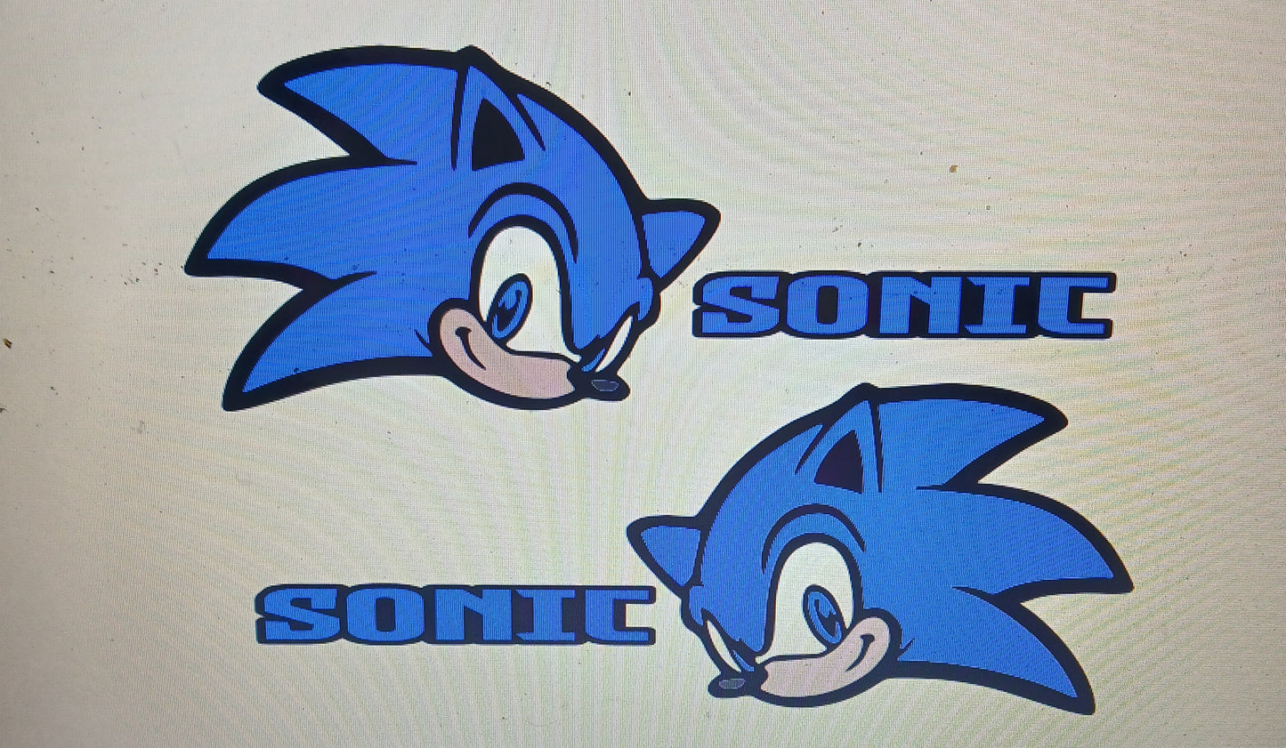 Sonic head and text badge. Includes all 6