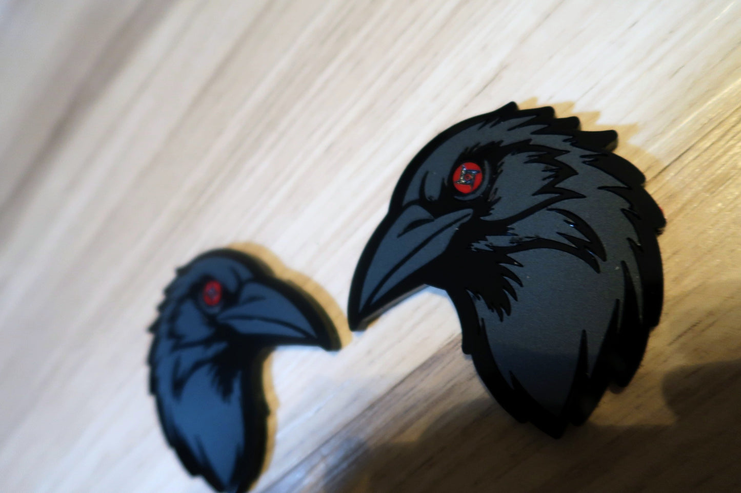 Itachi's Crow fender badges. Includes 2