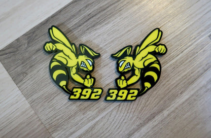 392 or 345 fender badges. Includes 2.