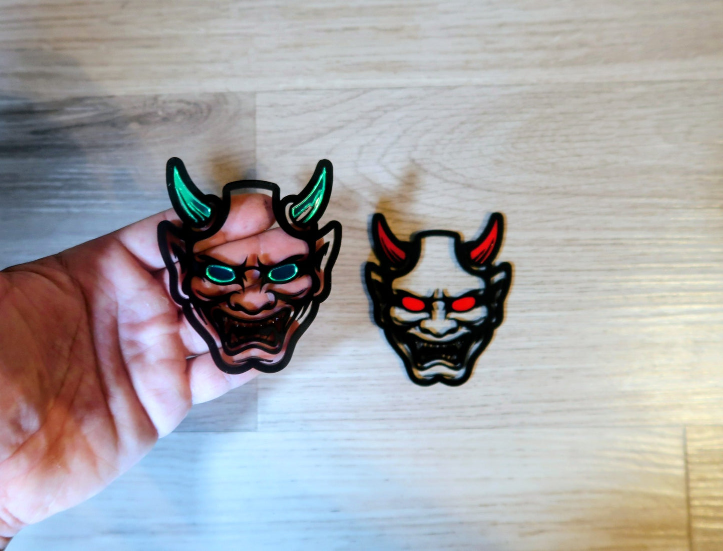 Oni Mask Badge. Includes 2