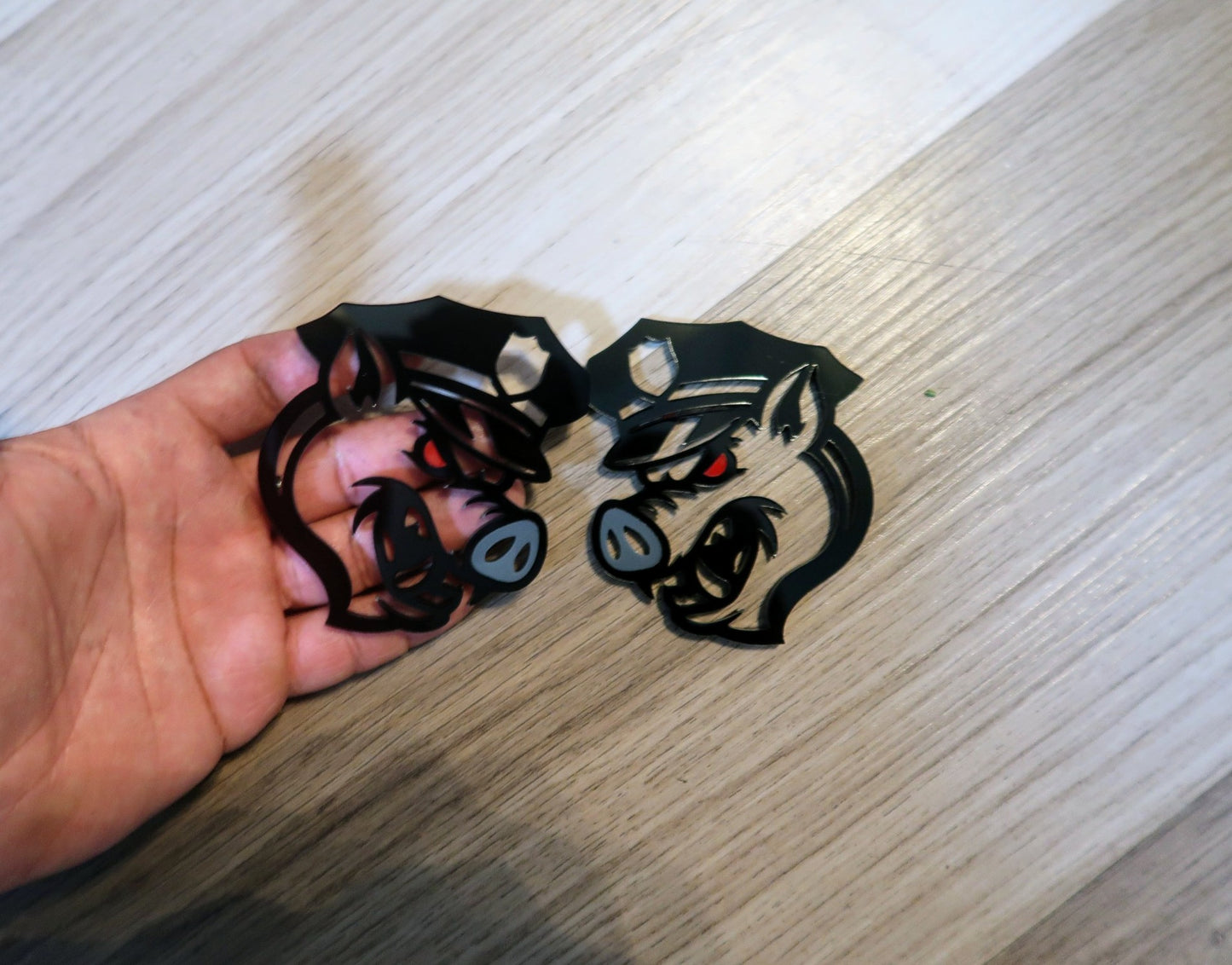 Pig fender badges. Includes 2