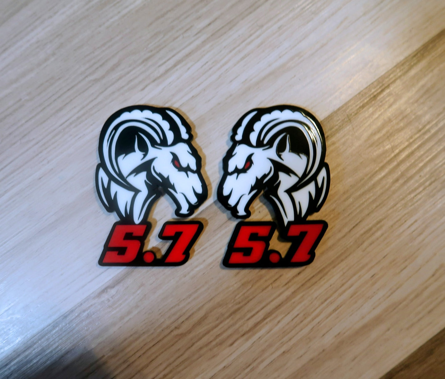 345,392 Agressive Ram Fender badges. Includes 2.