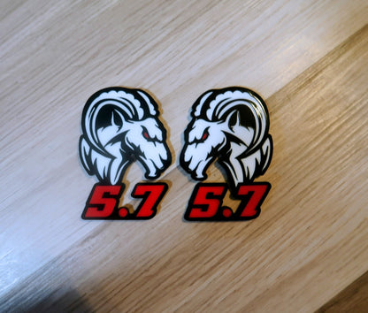 345,392 Agressive Ram Fender badges. Includes 2.